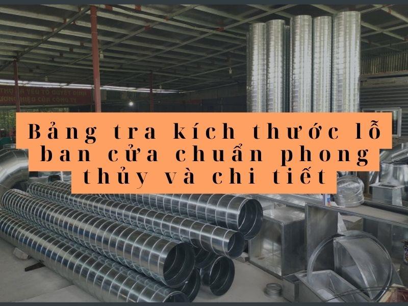 Bảng tra kích thước lỗ ban cửa chuẩn phong thủy và chi tiết